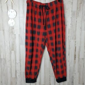 Secret Treasures Plaid Pajama Pants Red Black Size Large
